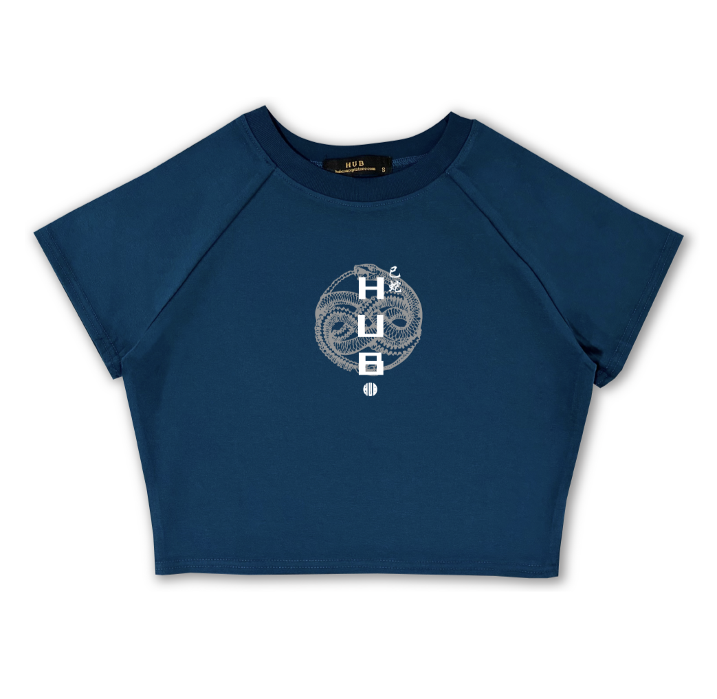 "Circle Snake" Crop Top