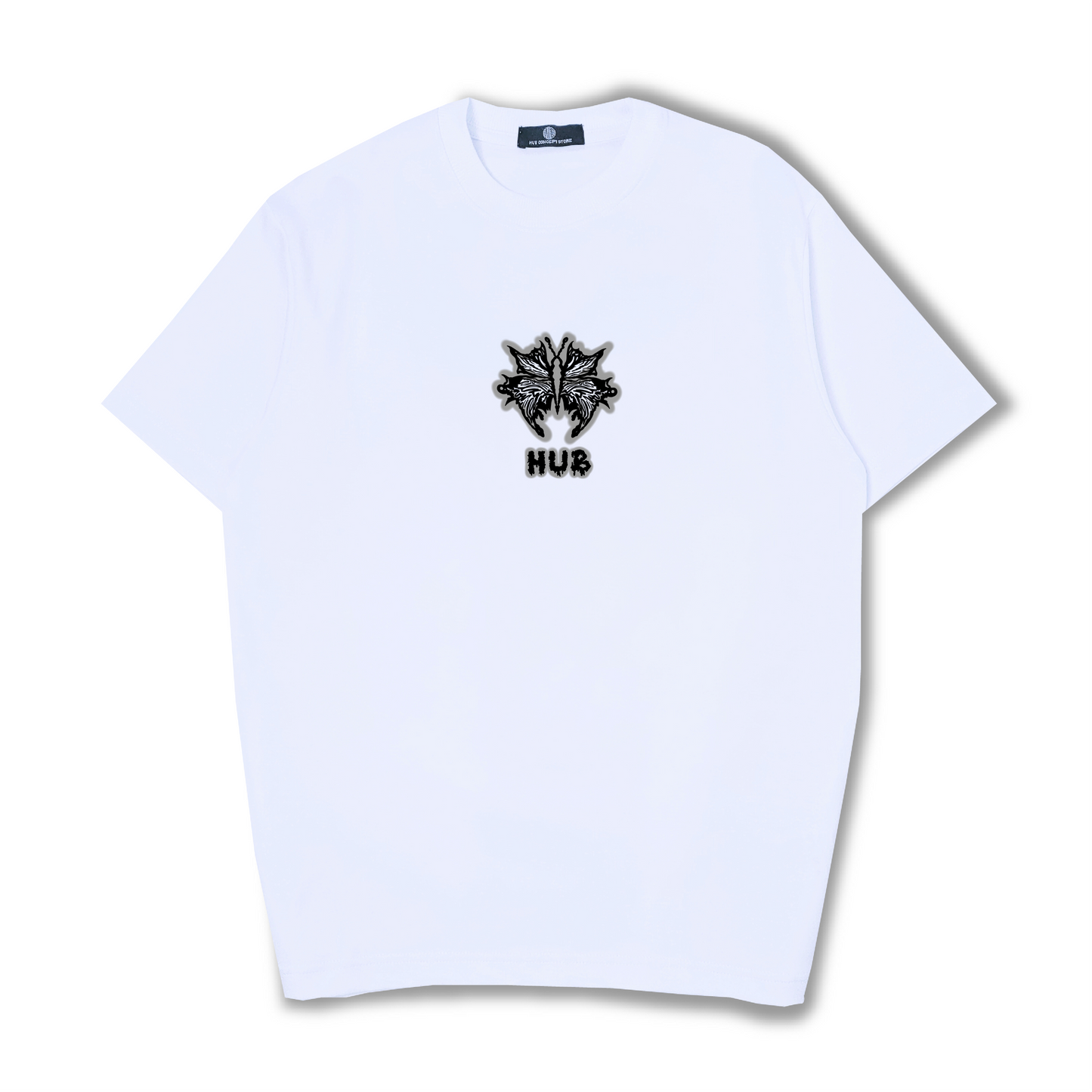 "The Garden" Butterfly Tee - White