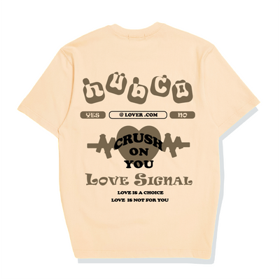 Hub Malaysia streetwear brand - Streetwear Malaysia "Love Pulse" Beige Back