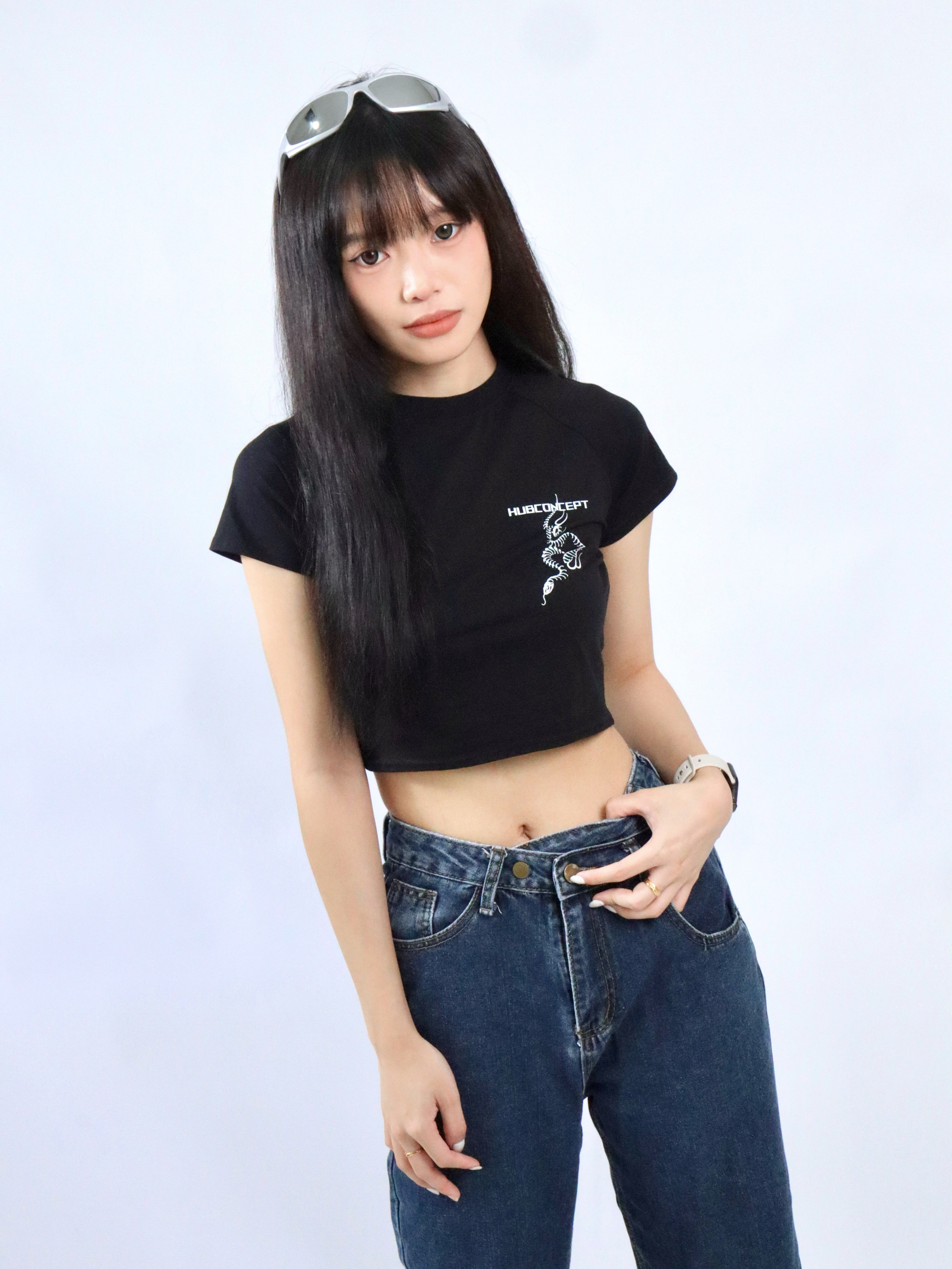 "Alien Snake" Crop Top