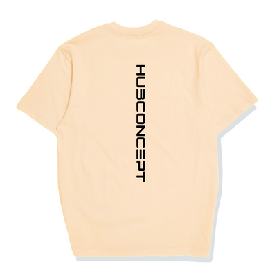 Hub Streetwear Brands - buy streetwear malaysia, Beige "Upright HUB" T-shirt Back View