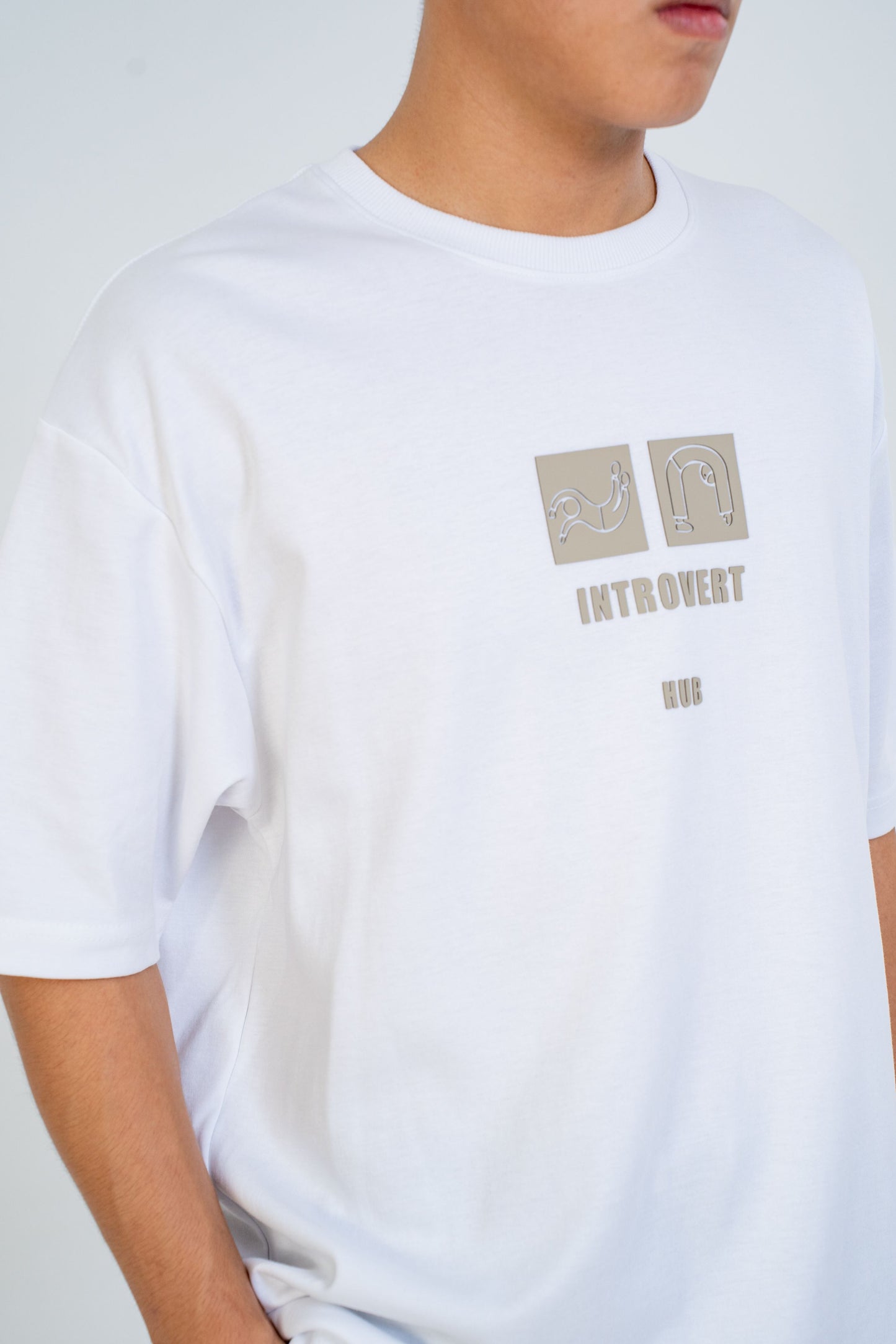 Introvert Logo Tee - White