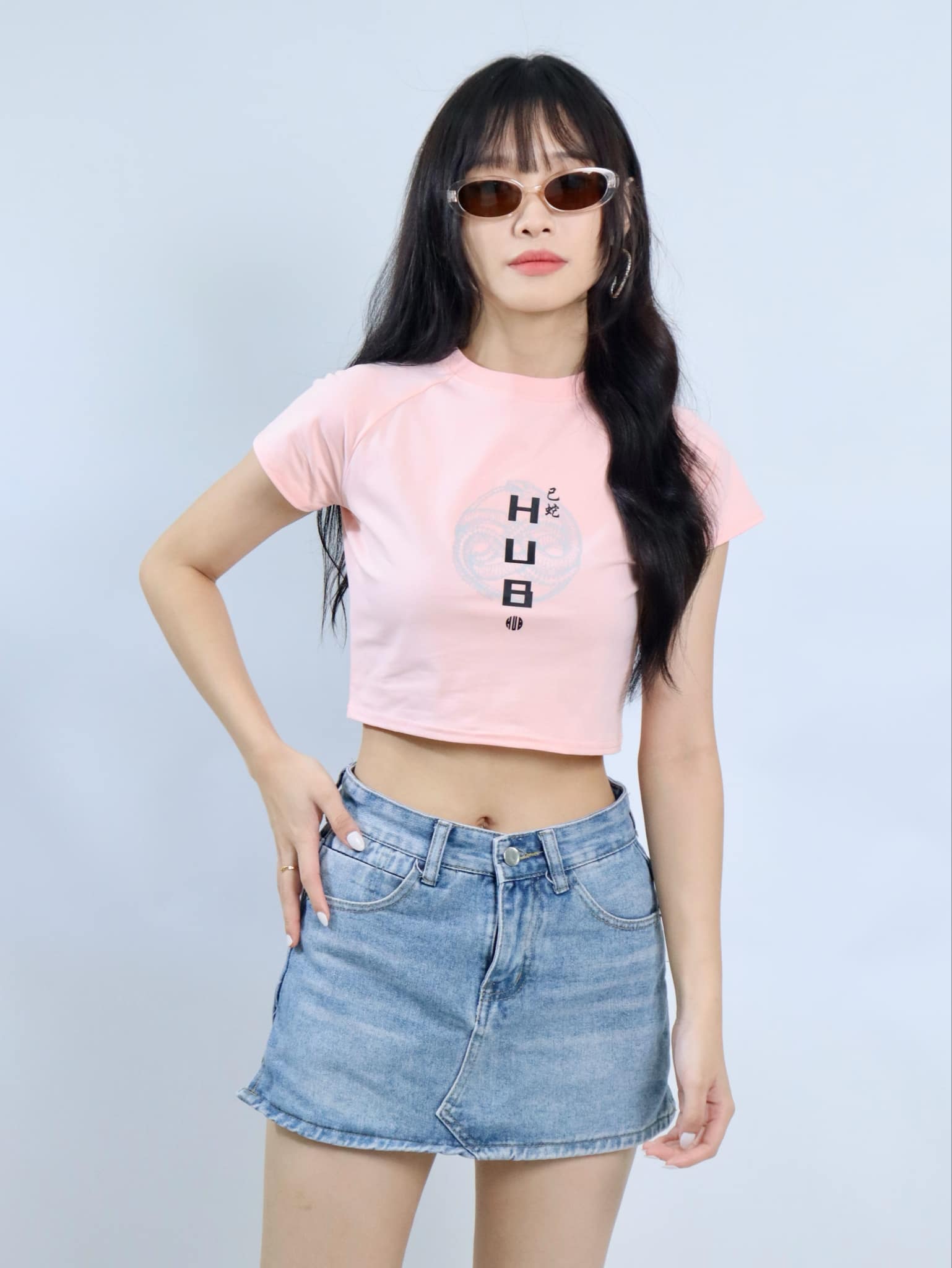 "Circle Snake" Crop Top