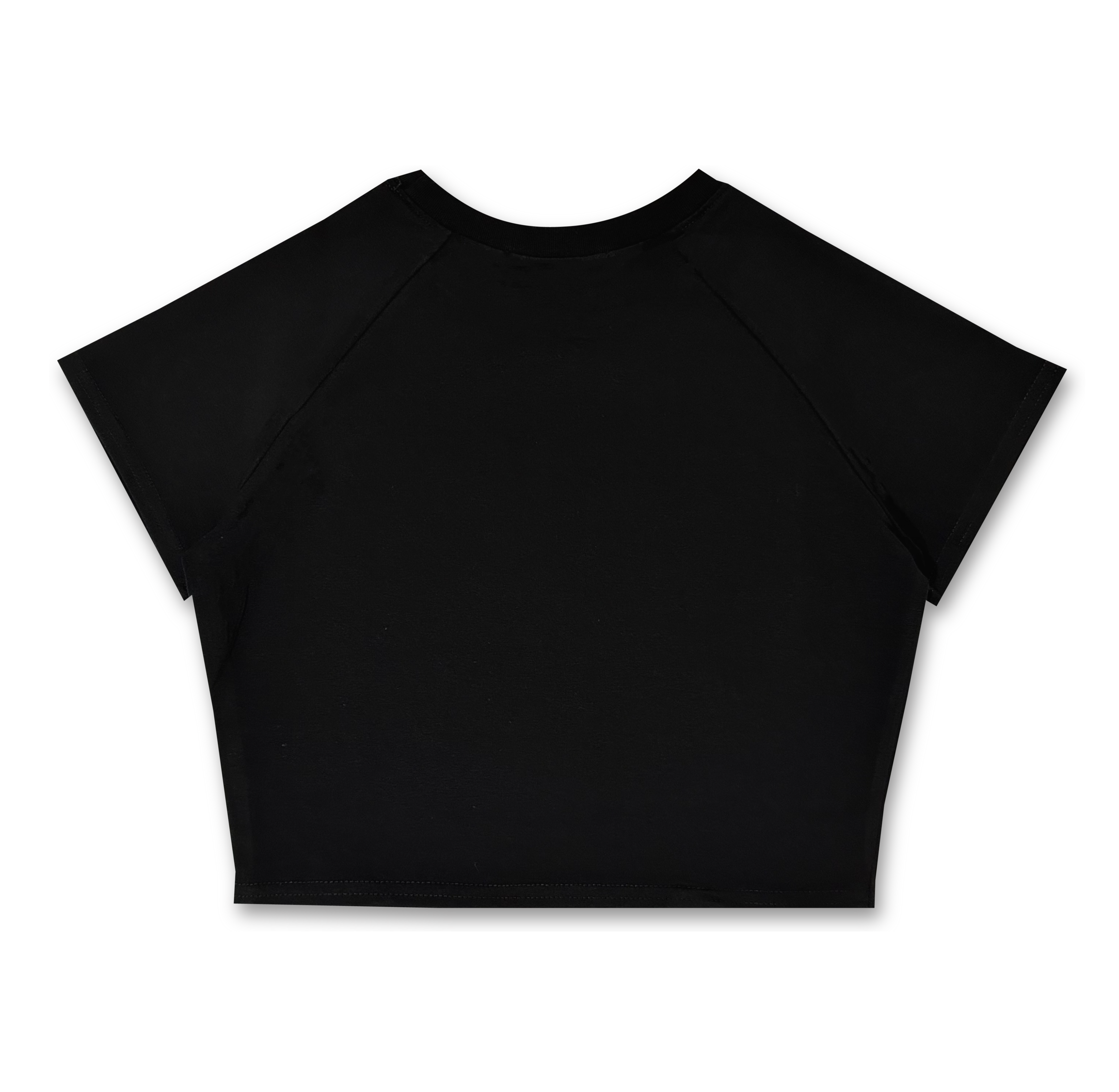 Hub Streetwear Brands - buy streetwear malaysia, Black Plain Crop Top Back View
