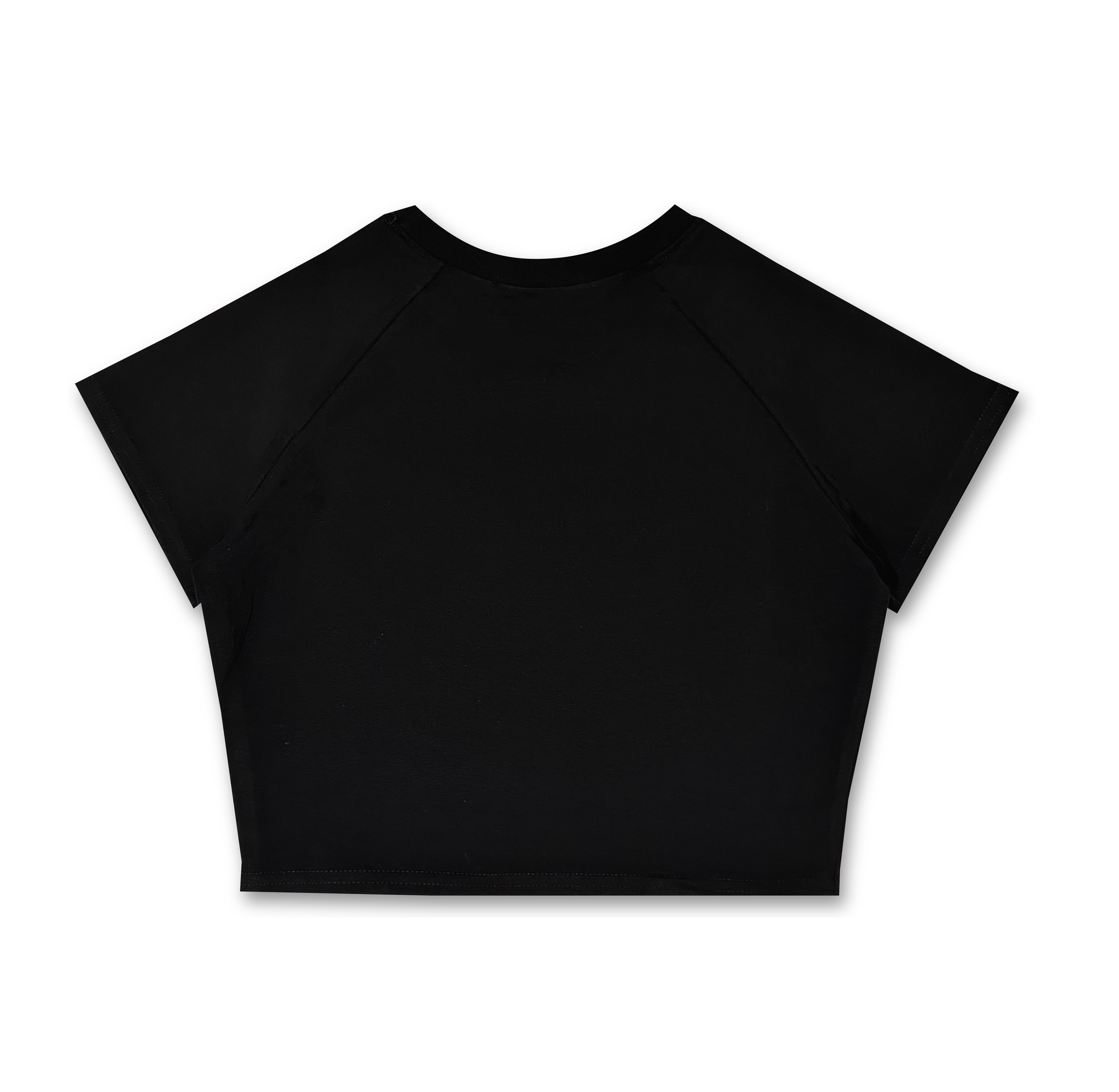 Hub Streetwear Brands - buy streetwear malaysia, "Circle HUBCO" Black Crop Top Back View