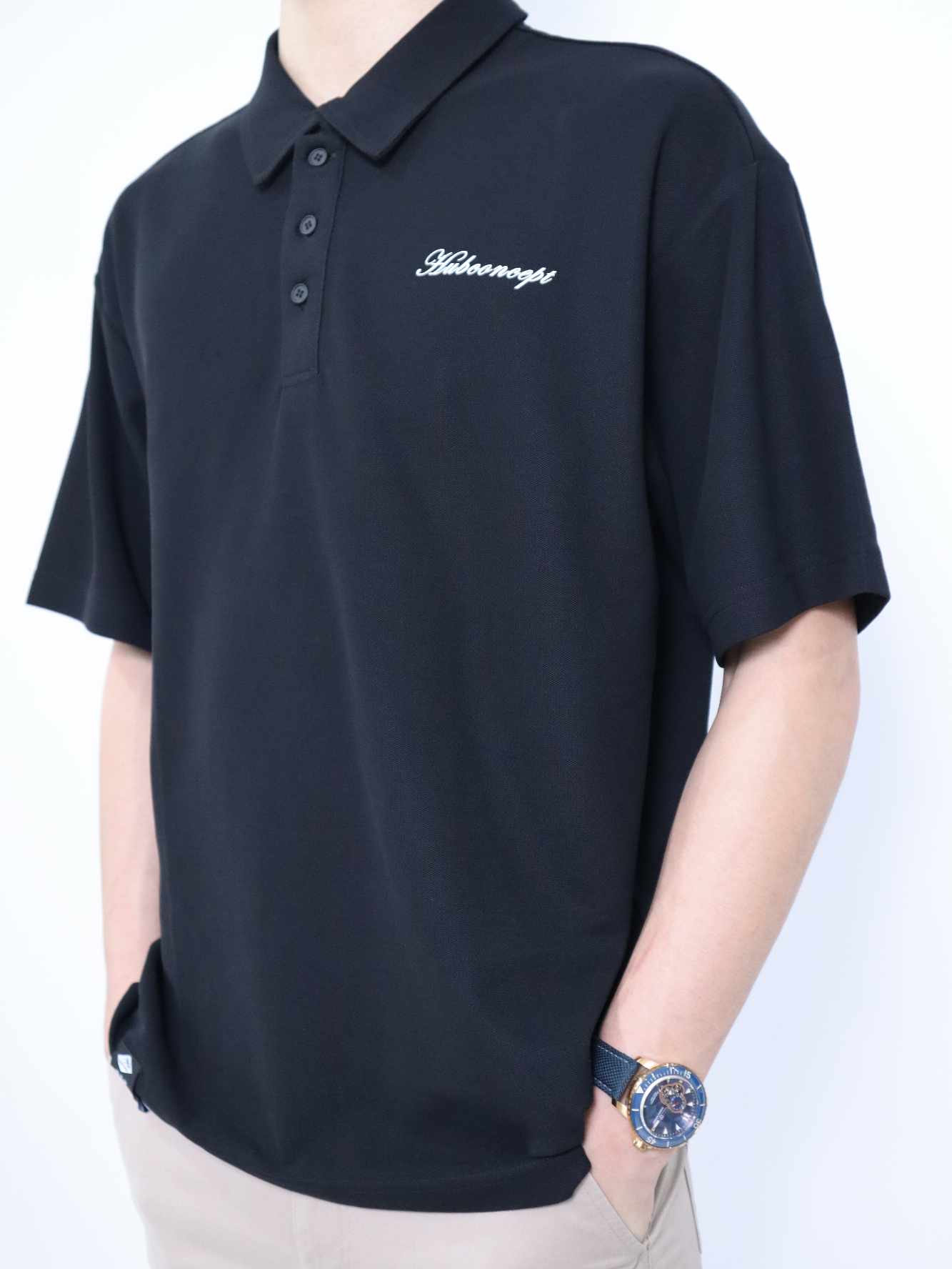 "Zephyr" Polo Black