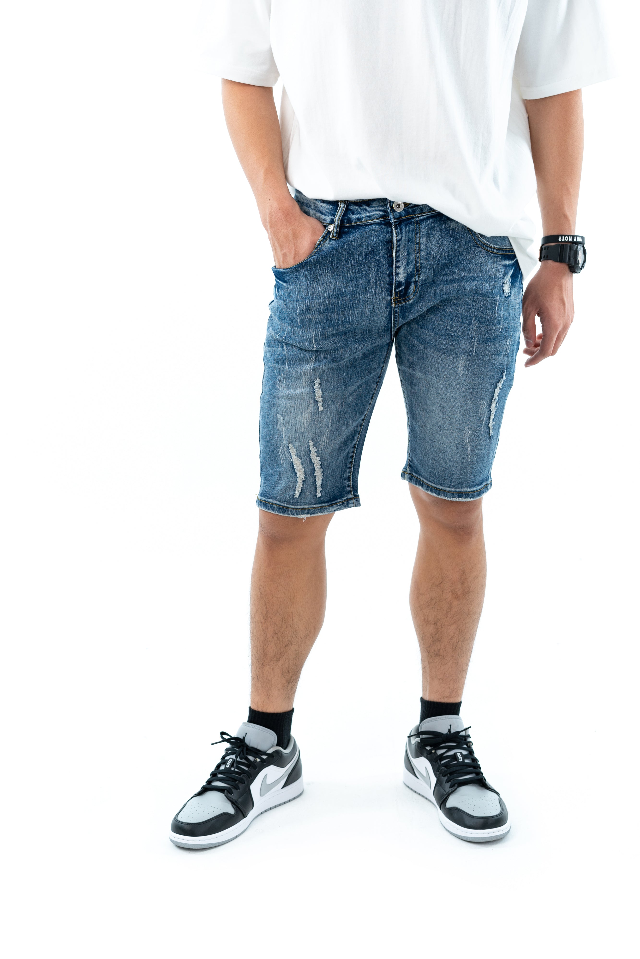 Hub Malaysia streetwear brand - Streetwear Malaysia Denim Short Front View