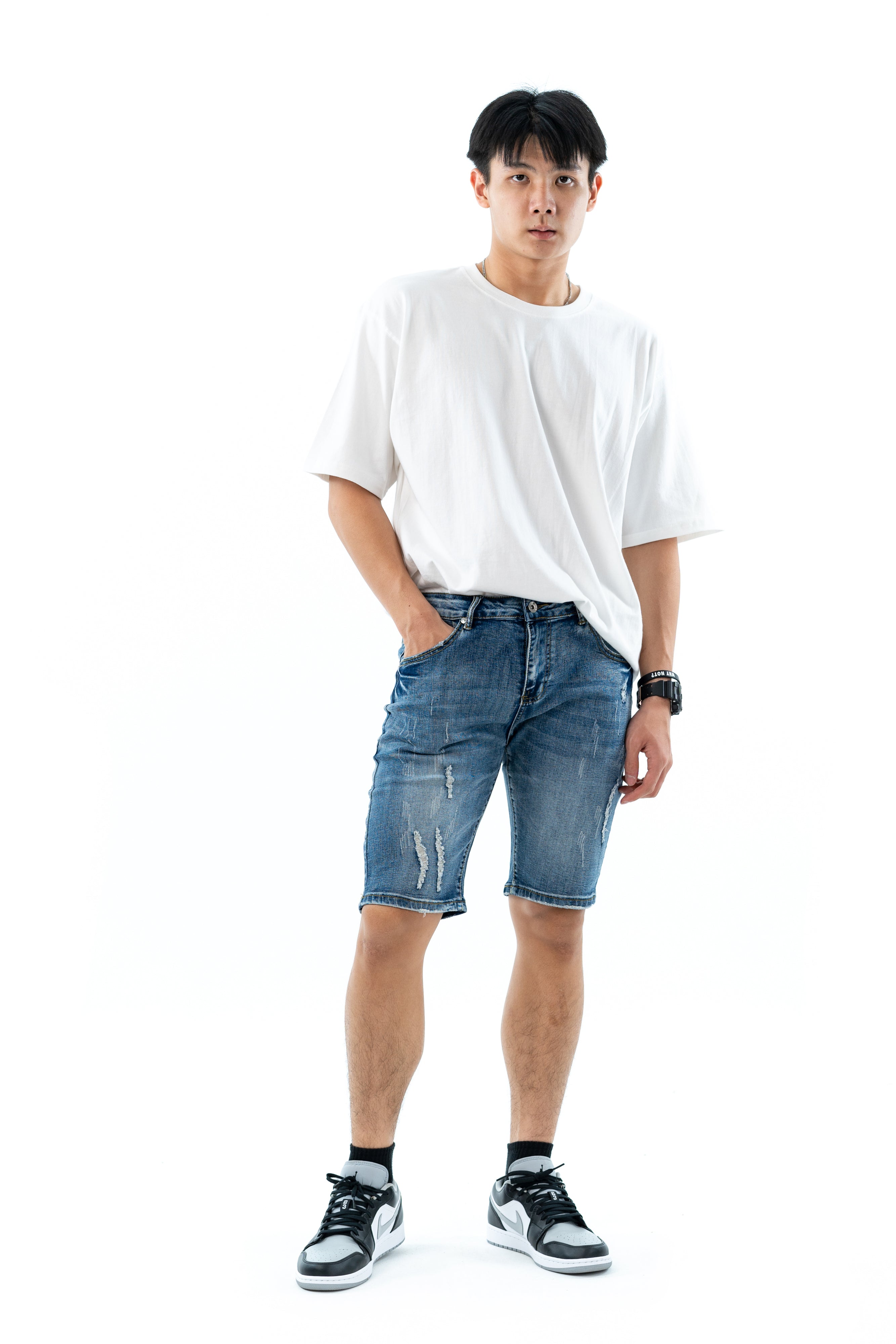 Hub Malaysia streetwear brand - Streetwear Malaysia Denim Short Front View