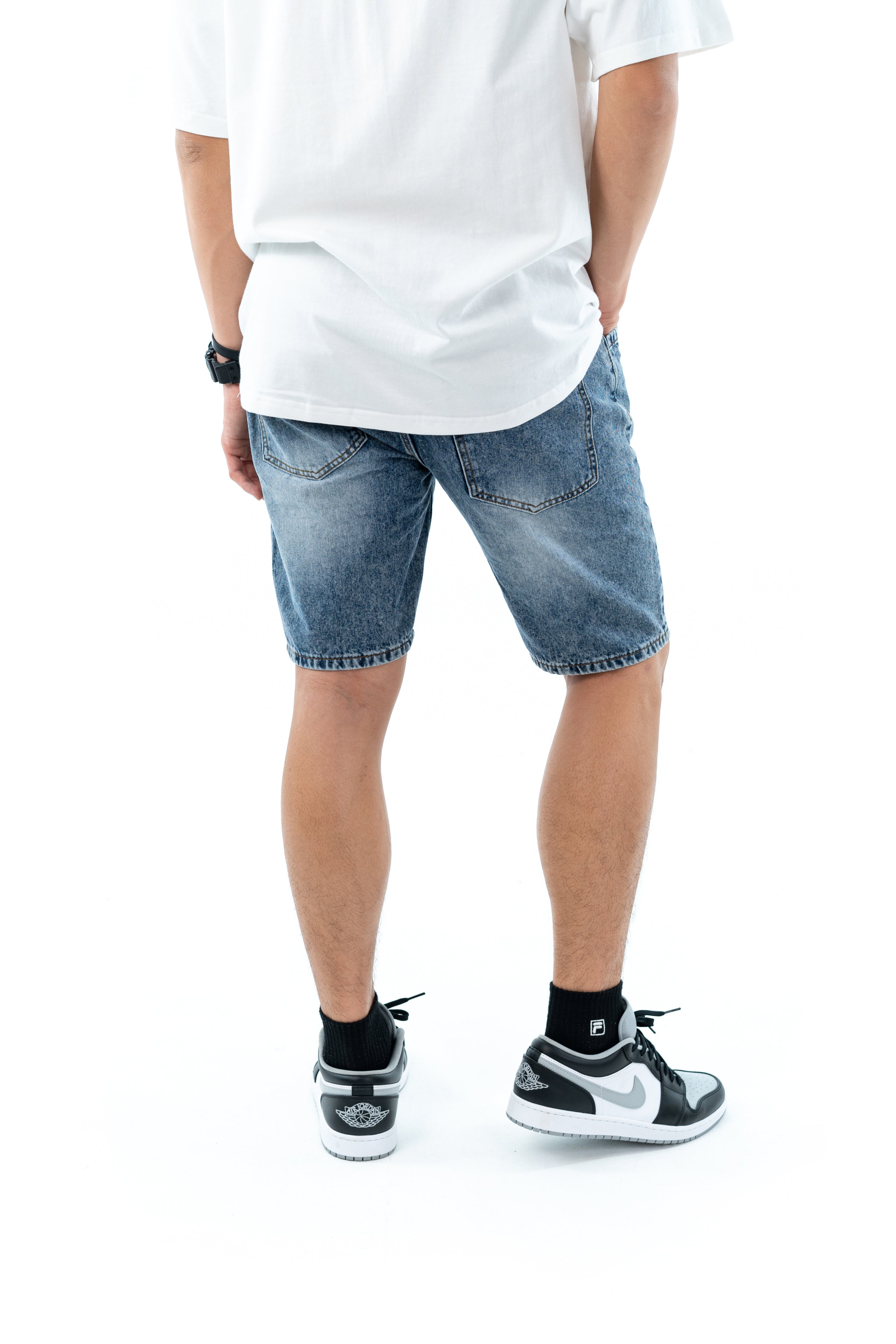 Hub Malaysia streetwear brand - Streetwear Malaysia Denim Short Back View