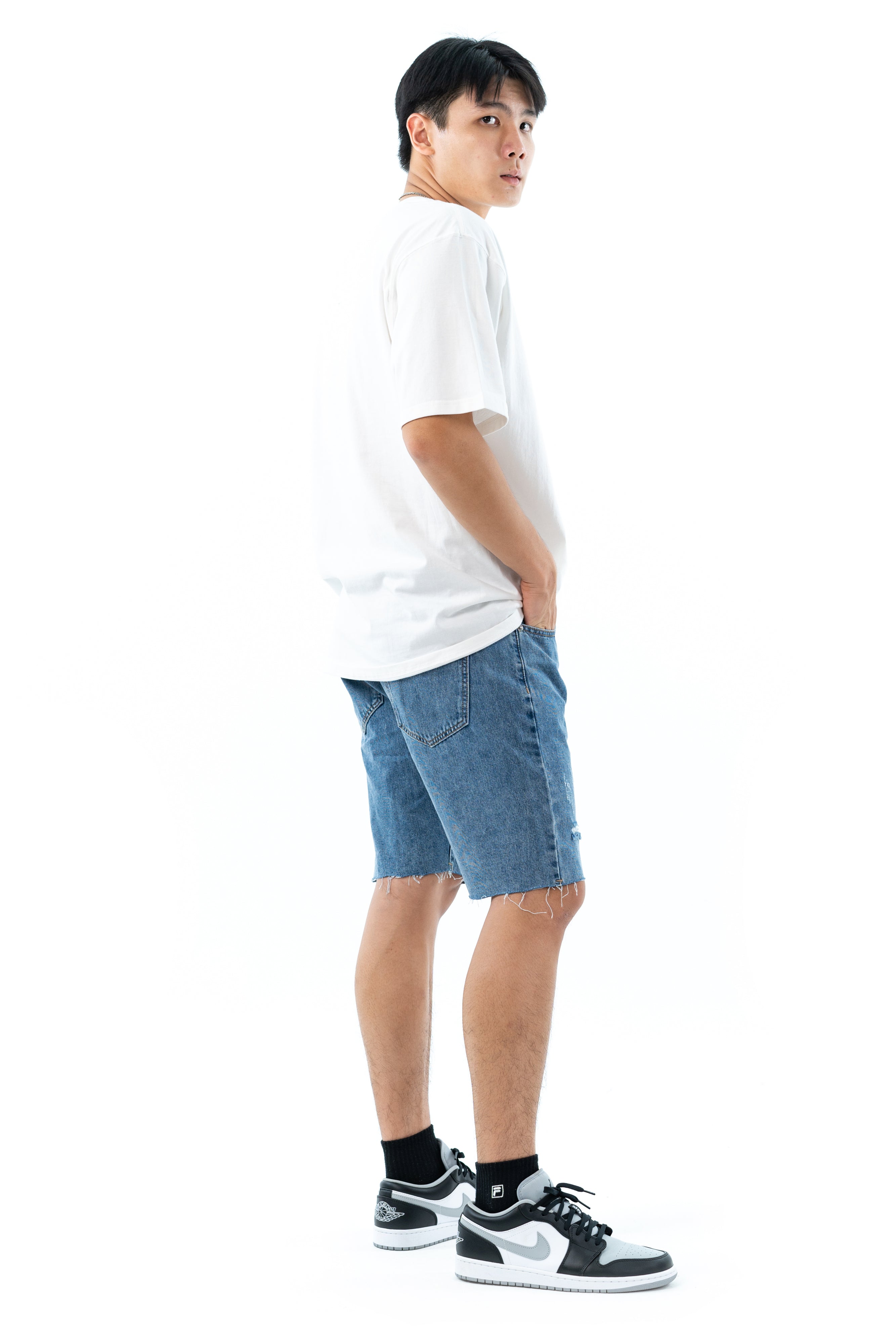 Hub Malaysia streetwear brand - Streetwear Malaysia Denim Short Side View