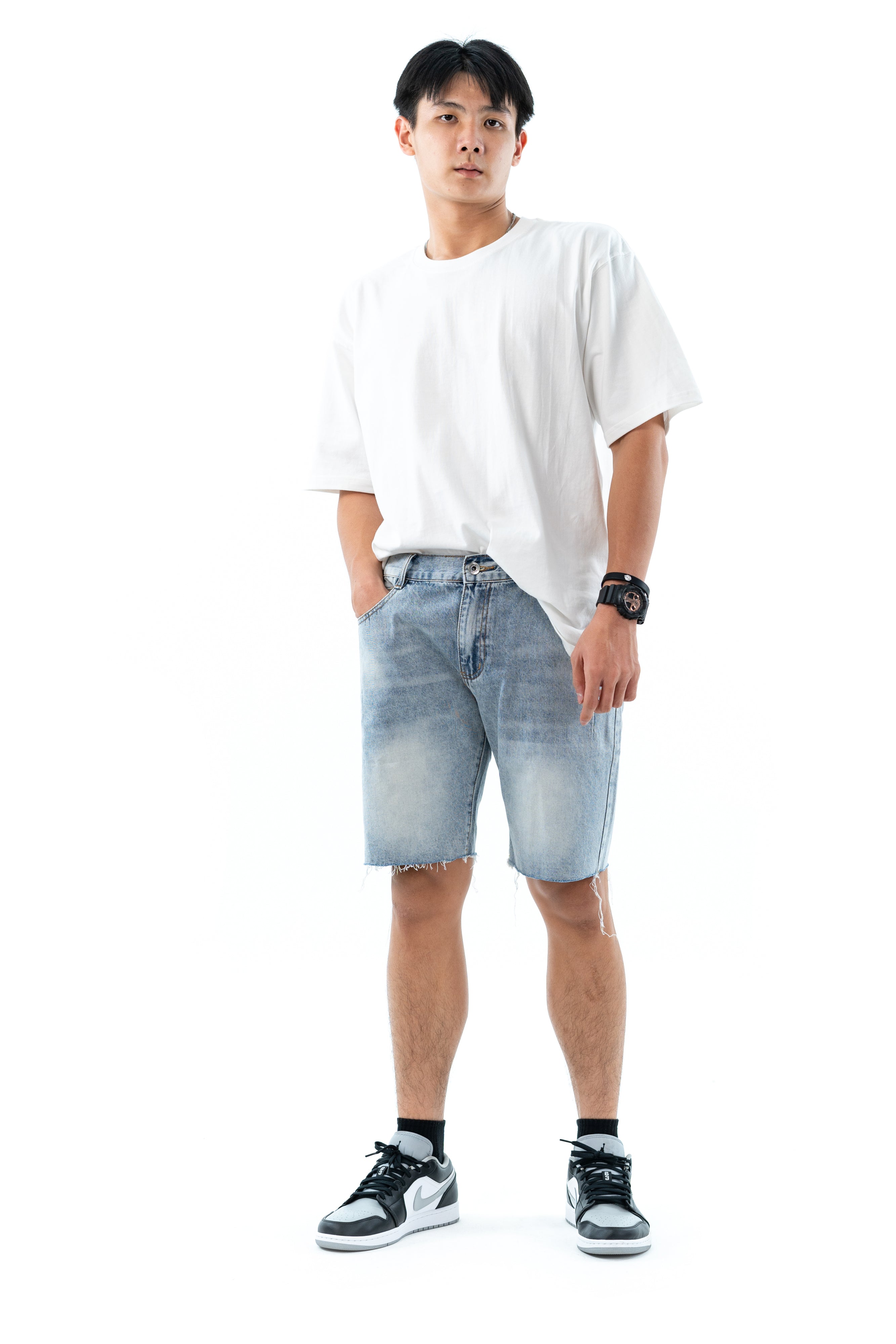 Hub Malaysia streetwear brand - Streetwear Malaysia Denim Short Front View