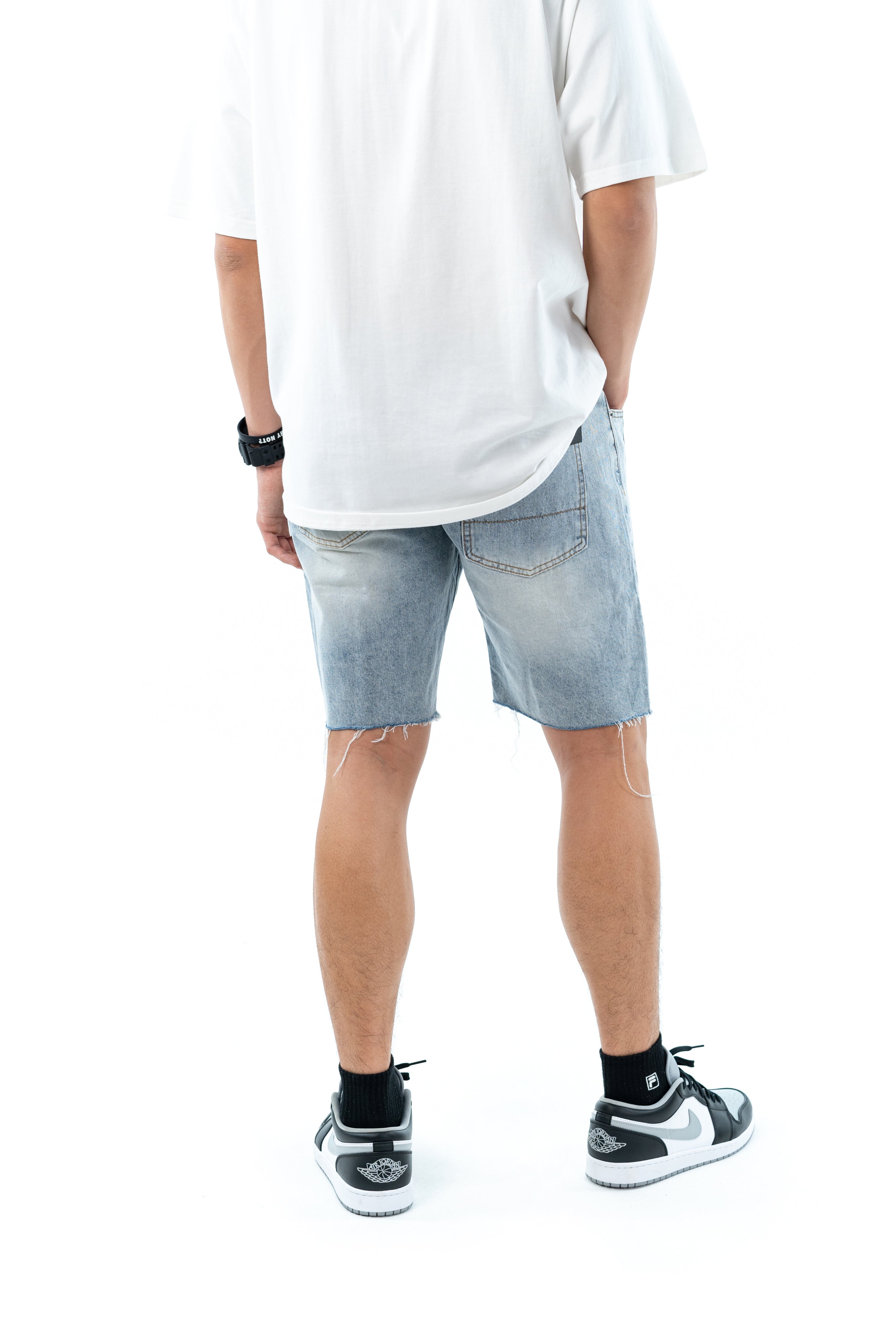 Hub Malaysia streetwear brand - Streetwear Malaysia Denim Short Back View