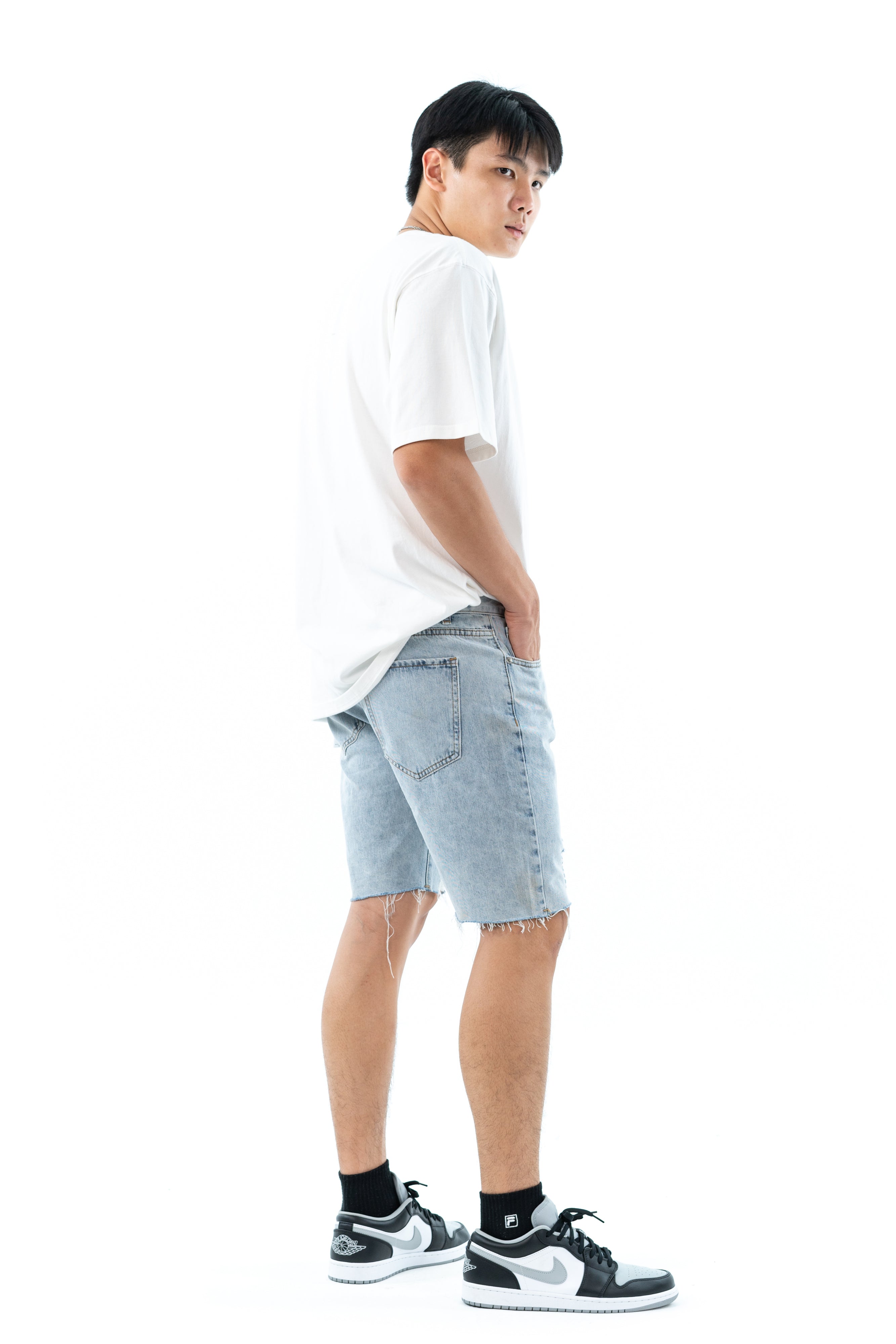 Hub Malaysia streetwear brand - Streetwear Malaysia Denim Short Side View