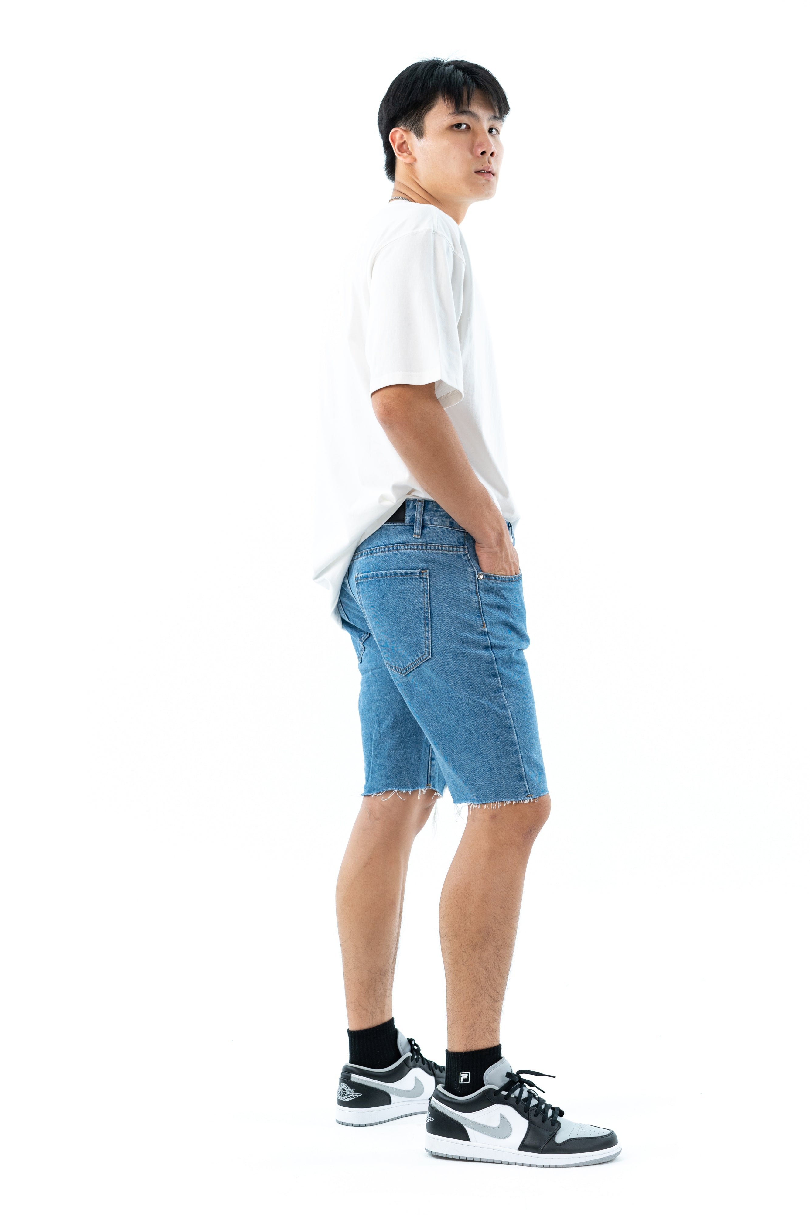 Hub Malaysia streetwear brand - Streetwear Malaysia Denim Short Side View