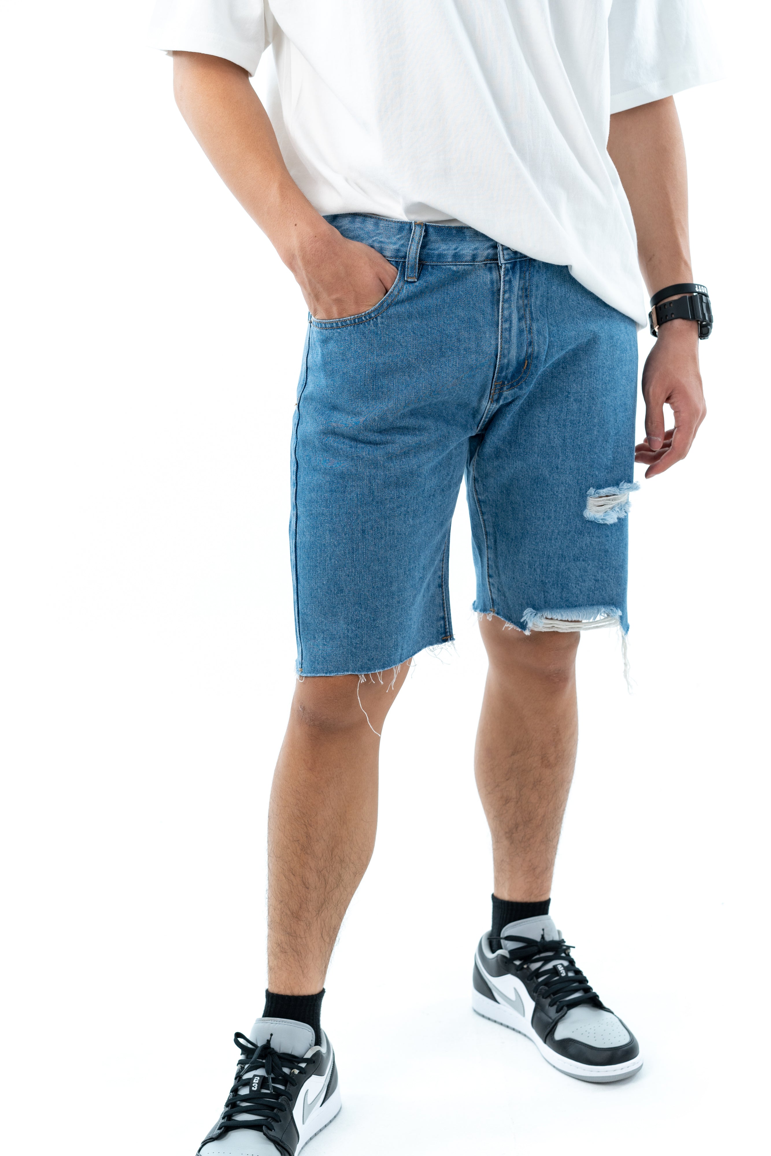 Hub Malaysia streetwear brand - Streetwear Malaysia Denim Short Front View