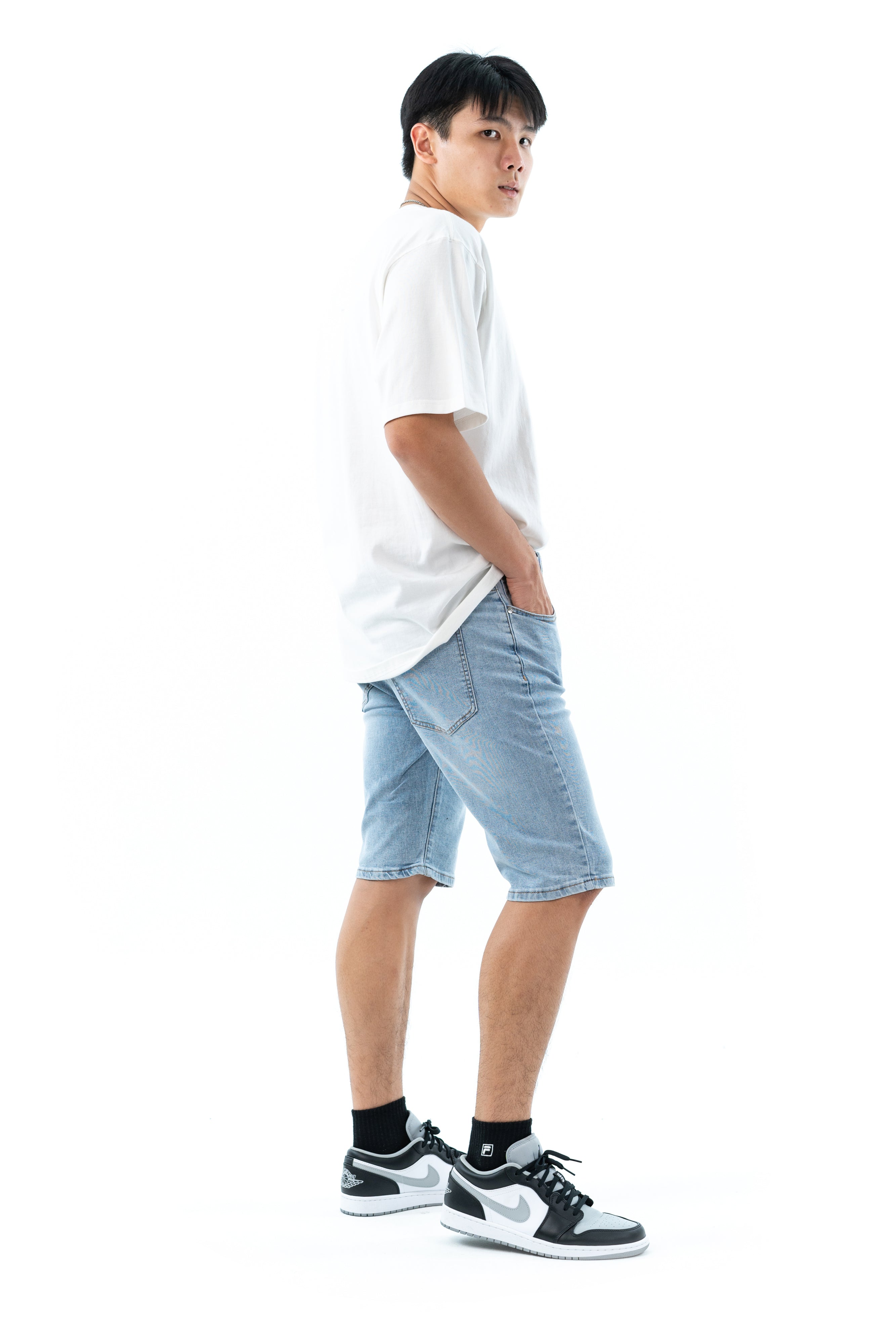 Hub Malaysia streetwear brand - Streetwear Malaysia Denim Short Side View